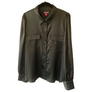 Vince Camuto Black Button Down Shirt XL